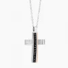 Collana  Zancan in oro bianco con croce e diamanti .