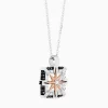 Collana  Zancan in oro bianco con iconica rosa dei venti .