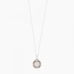 Collana  Zancan in oro bianco con iconica rosa dei venti .