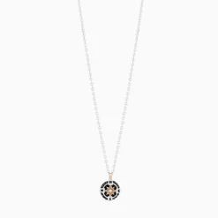 Collana  Zancan in oro bianco con iconica rosa dei venti .