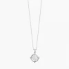 Collana  zancan in oro con pendente rosa dei venti e diamanti.