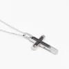 Collana  zancan in oro con croce e diamanti.