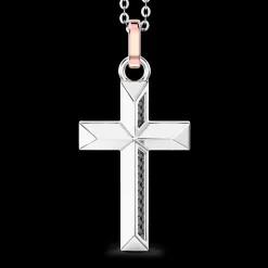 Collana Zancan in oro con pendente a croce e diamanti.