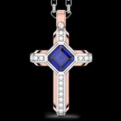 Collana Zancan in oro 18k con zaffiro blu.