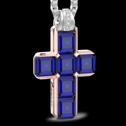 Collana Zancan in oro 18k con zaffiri blu.
