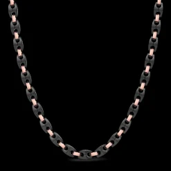 Collana Zancan in oro 18kt, ceramica nera e diamanti.