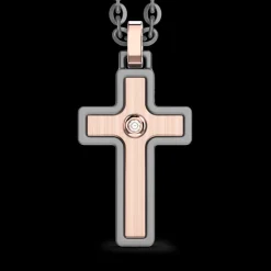 Collana Zancan in titanio e oro bianco e rosa 18Kt | Collezione Eternity Titanium