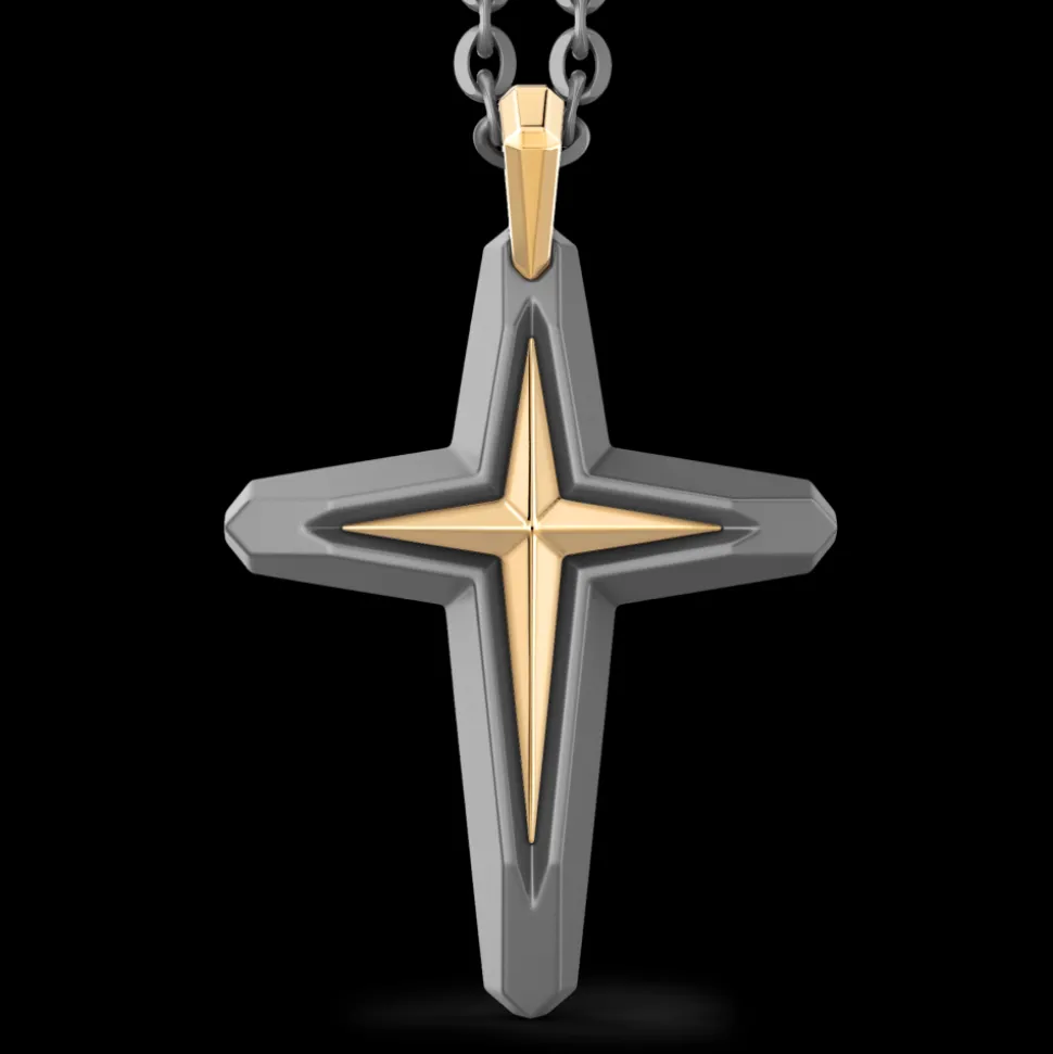 Collana Zancan in Titanio e Oro 18kt | Lusso Made in Italy