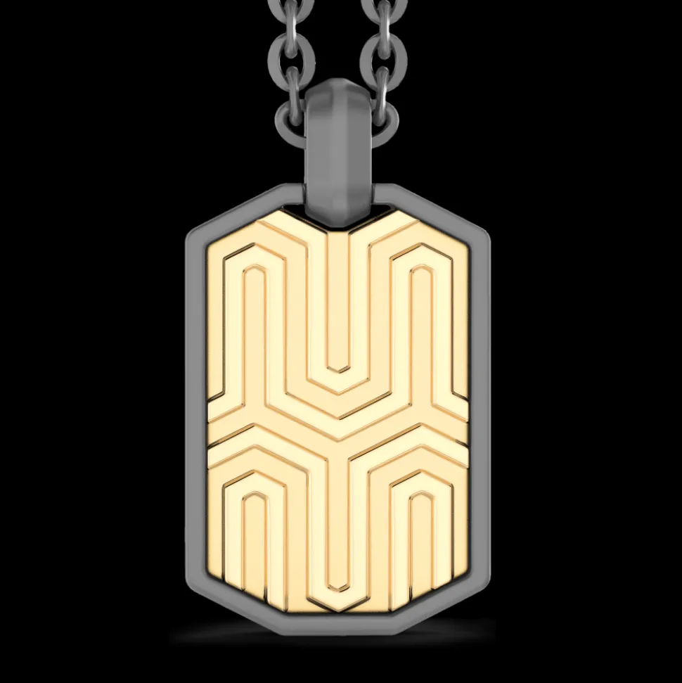 Collana Zancan in Titanio e Oro 18kt | Lusso Made in Italy