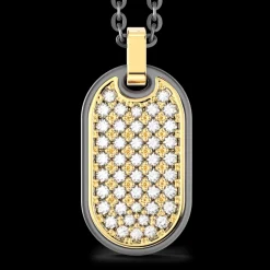 Collana Zancan in Titanio, Oro 18kt e Diamanti | Lusso Made in Italy