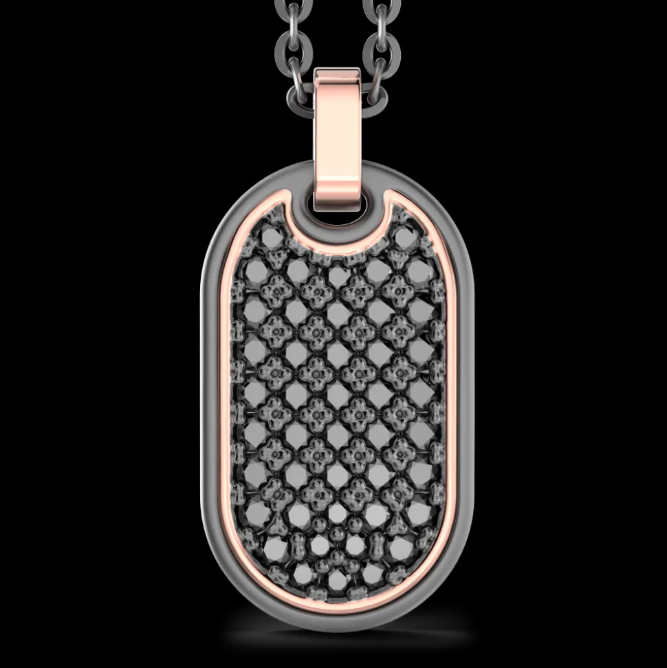 Collana Zancan in Titanio, Oro 18kt e Diamanti | Lusso Made in Italy