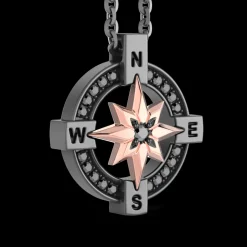 Collana Zancan in Titanio, Oro 18kt e Diamanti | Lusso Made in Italy