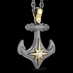 Collana Zancan in Titanio, Oro 18kt e Diamanti | Lusso Made in Italy