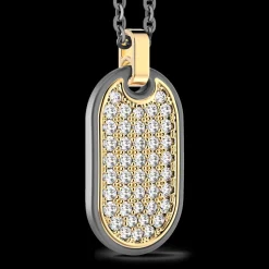 Collana Zancan in Titanio, Oro 18kt e Diamanti | Lusso Made in Italy