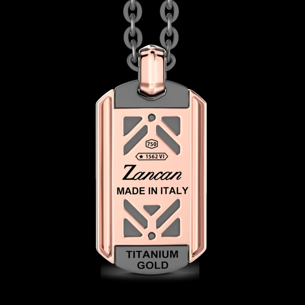 Collana Zancan in Titanio e Oro 18kt | Lusso Made in Italy
