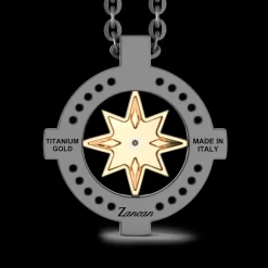 Collana Zancan in Titanio, Oro 18kt e Diamanti | Lusso Made in Italy