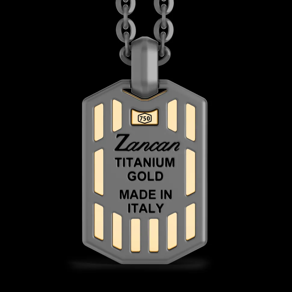 Collana Zancan in Titanio e Oro 18kt | Lusso Made in Italy