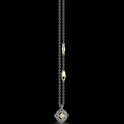 Collana Zancan in Titanio e Oro 18 kt con Rosa dei Venti e Diamante | Collezione Eternity Titanium