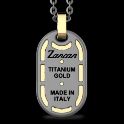 Collana Zancan in Titanio, Oro 18kt e Diamanti | Lusso Made in Italy