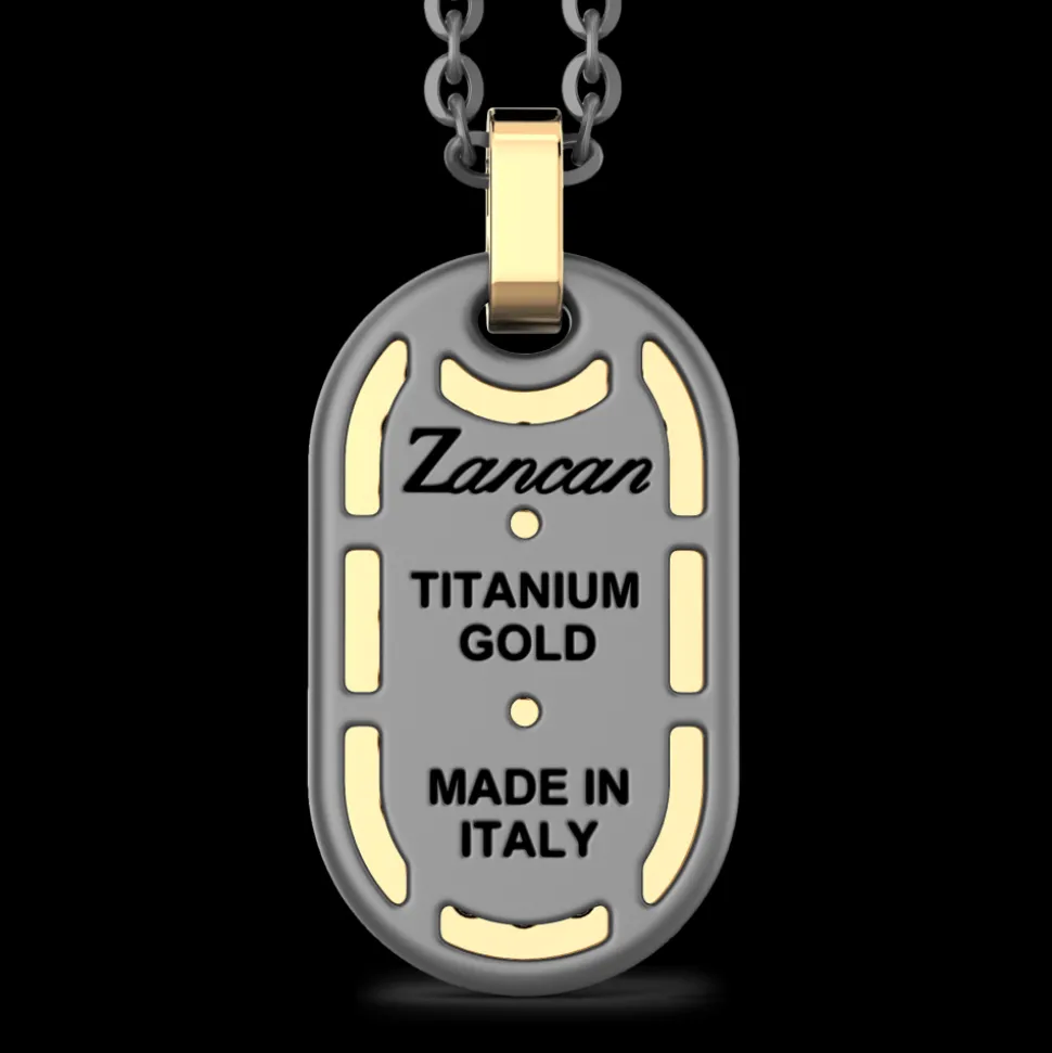 Collana Zancan in Titanio, Oro 18kt e Diamanti | Lusso Made in Italy