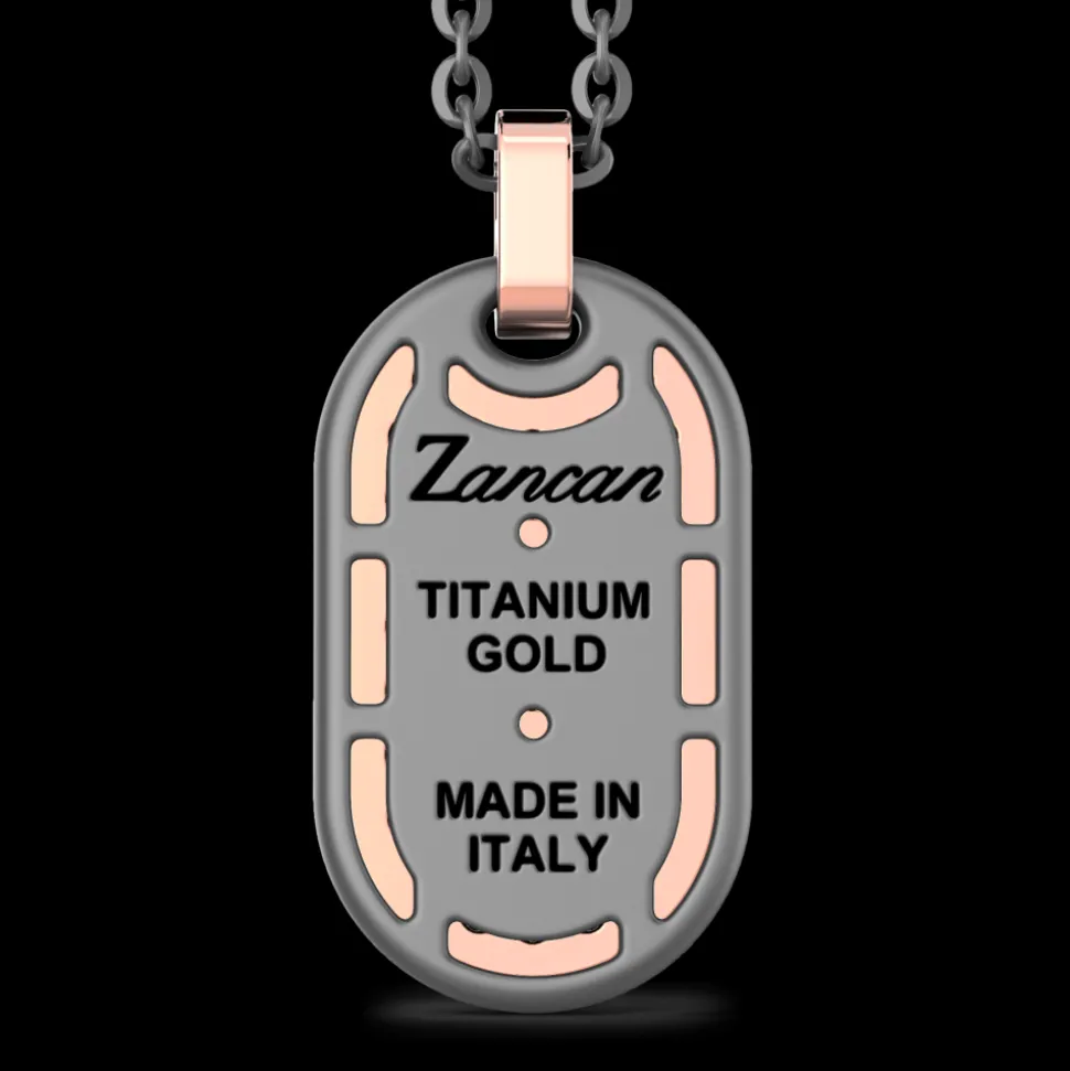 Collana Zancan in Titanio, Oro 18kt e Diamanti | Lusso Made in Italy