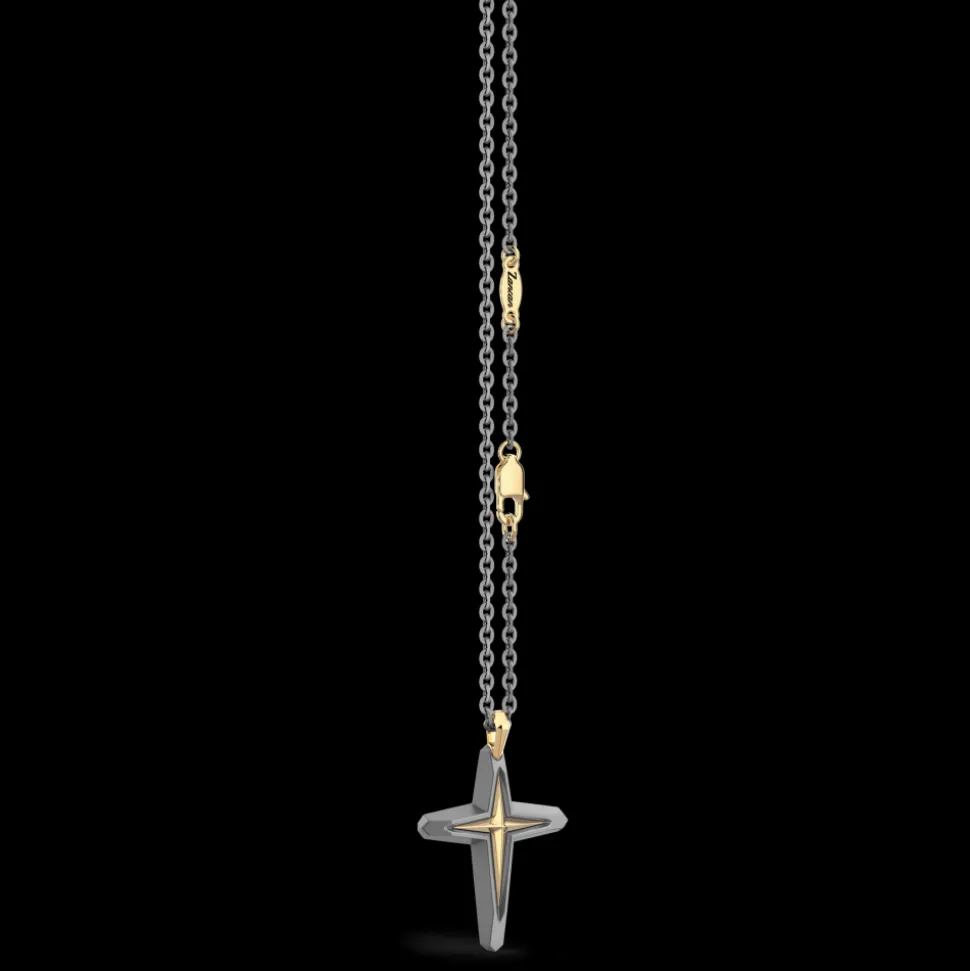 Collana Zancan in Titanio e Oro 18kt | Lusso Made in Italy