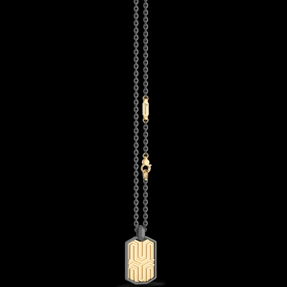 Collana Zancan in Titanio e Oro 18kt | Lusso Made in Italy