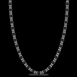 Collana Zancan morbida con sfere in argento e in pietra onice.