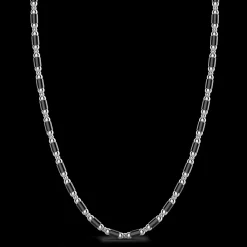 Collana Zancan morbida in argento a sfere ed elementi tubolari.