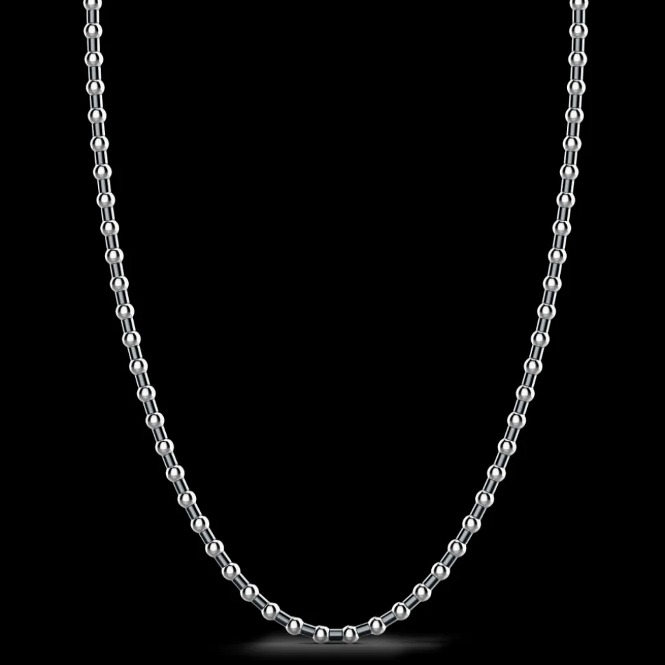 Collana Zancan morbida in argento a sfere.
