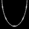 Collana Zancan solo maglia in argento con nodi piani.