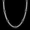 Collana Zancan solo maglia in argento con  teschi.