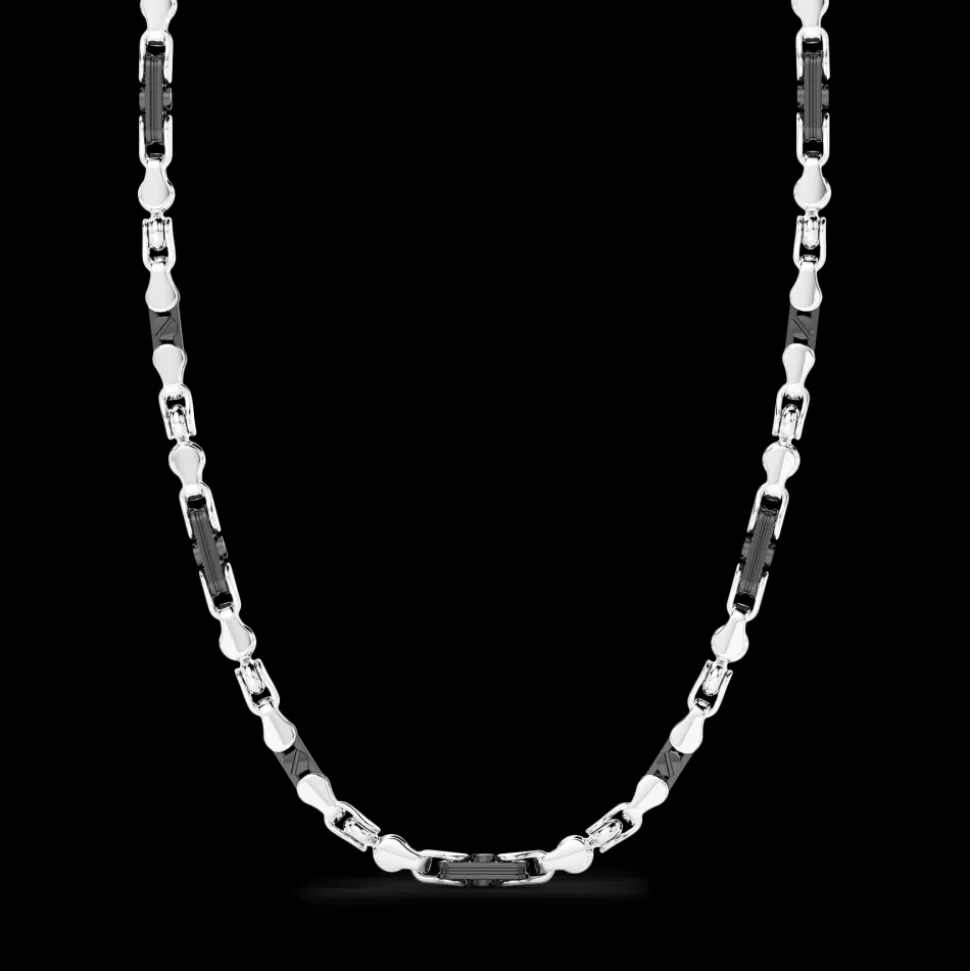 Collana Zancan solo maglia in argento e ceramica.