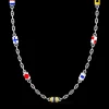Collana Zancan solo maglia in argento con bandiere nautiche.