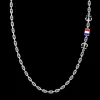 Collana Zancan solo maglia in argento con bandiere nautiche.
