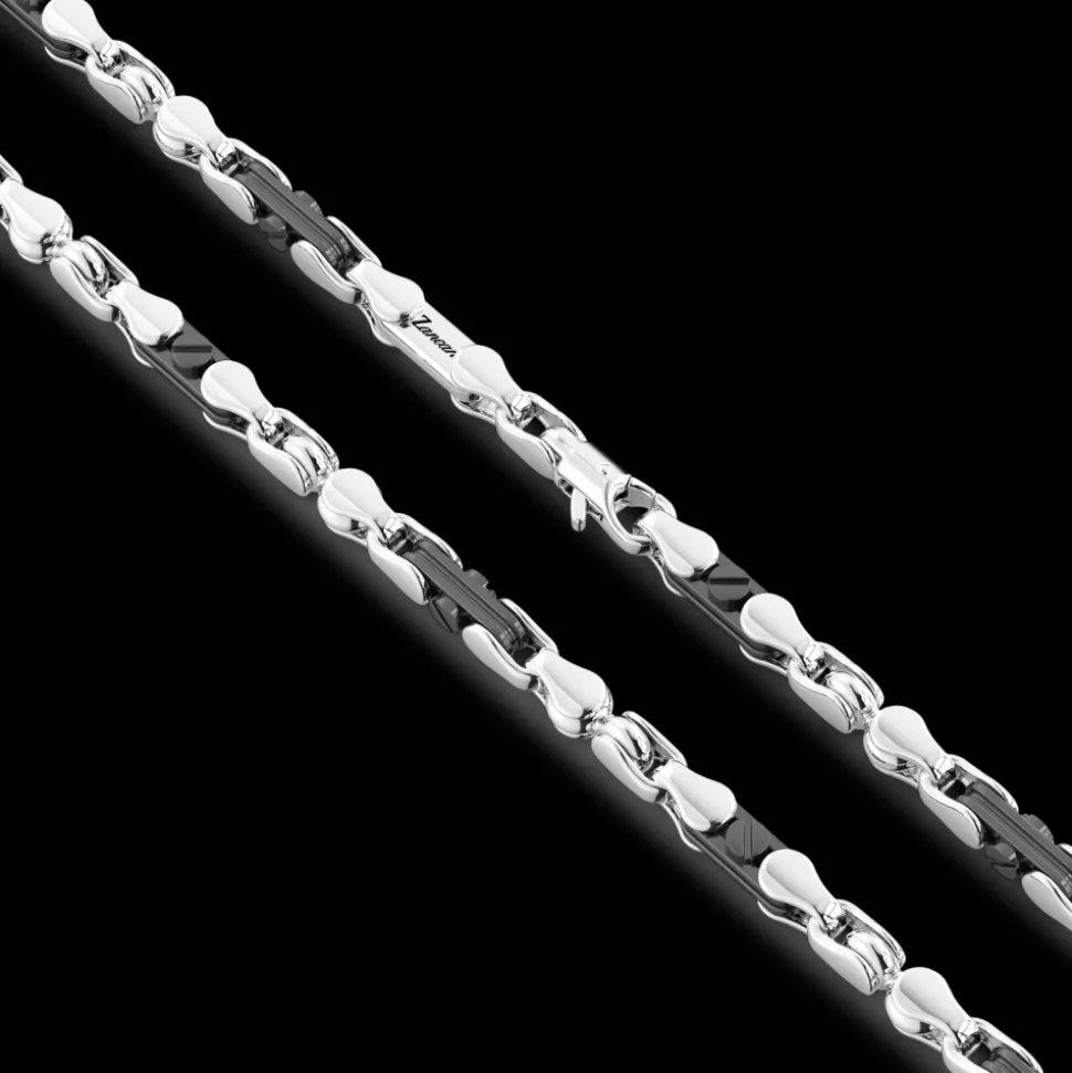 Collana Zancan solo maglia in argento e ceramica.