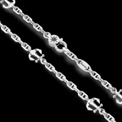 Collana Zancan solo maglia in argento con ancore.