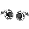 Gemelli in argento con onice