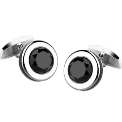 Gemelli in argento con onice