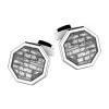 Gemelli Zancan in argento ottagonali.