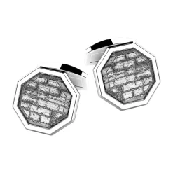 Gemelli Zancan in argento ottagonali.