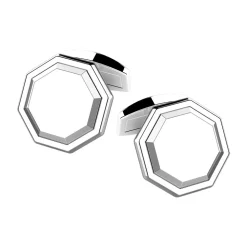 Gemelli Zancan in argento ottagonali.