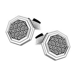 Gemelli Zancan in argento ottagonali.