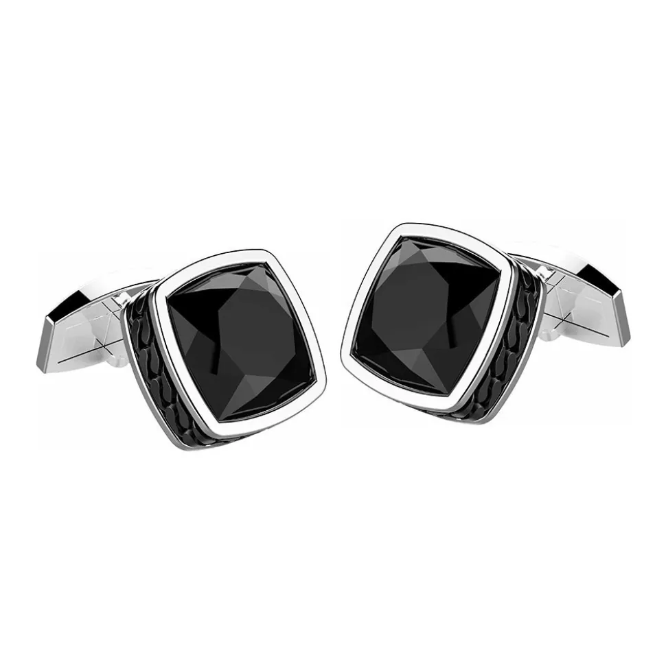 Gemelli Zancan in argento con onice.