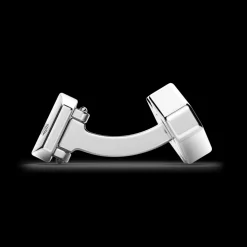 Gemelli Zancan in argento con pietre nere.