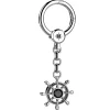 Portachiavi in argento con timone