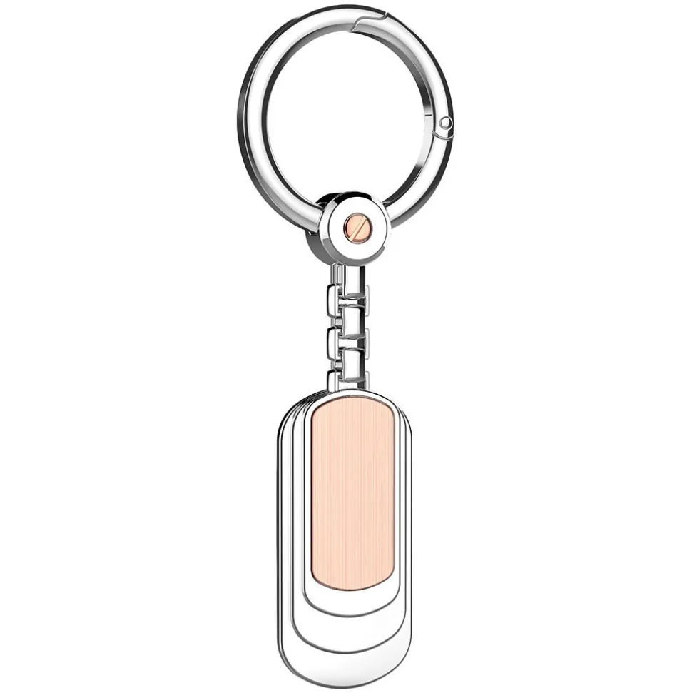 Portachiavi Zancan in argento e oro rosa 18k.
